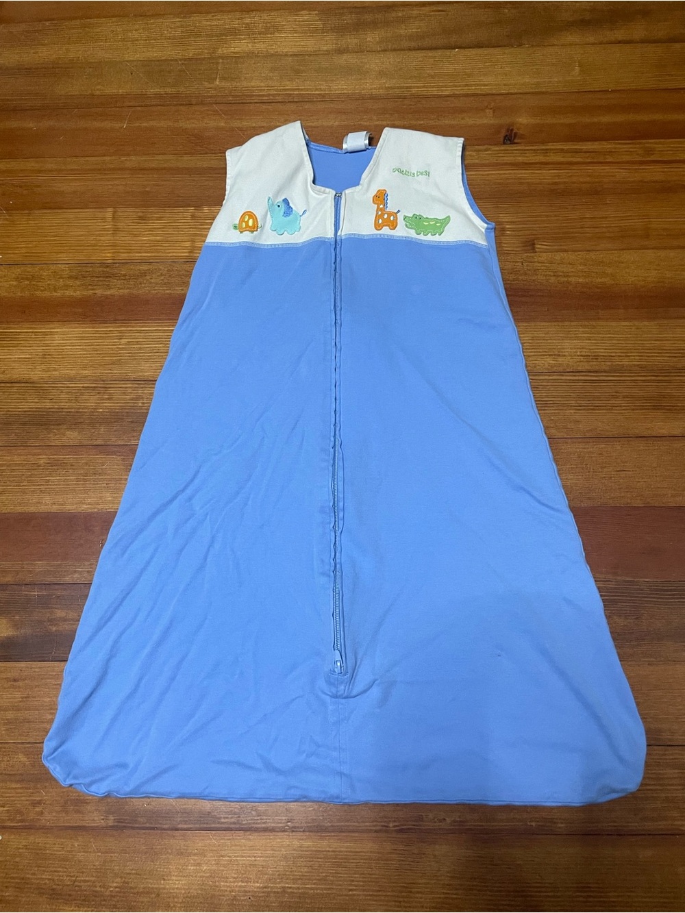 Halo Blue Cotton Sleep Sack with Animal Appliqués Size XL